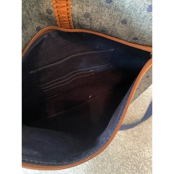 Fossil Blue and Brown Shoulder Bag - Picture 9 of 15